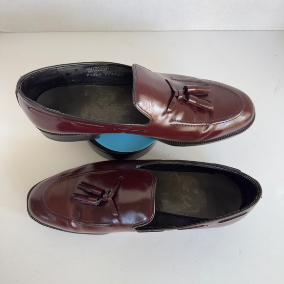 Men's Vintage Dark Red Burgundy Tassel Loafers 9D Florsheim? - Picture 3 of 6